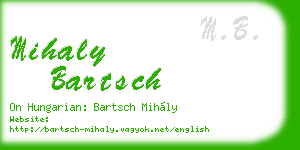 mihaly bartsch business card
